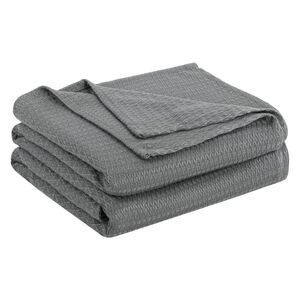 Bamboo Viscose Cooling Blanket All-Season Lightweight Blanket 79"x90" Dark Gray